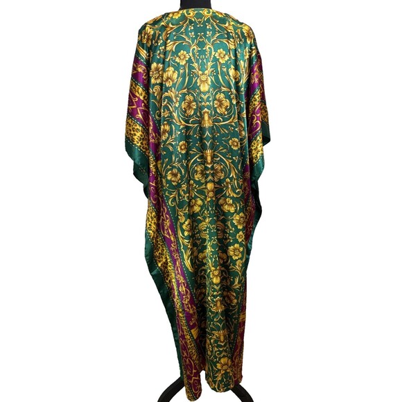 Winlar Kaftan Green Gold Purple One Size - Picture 7 of 13